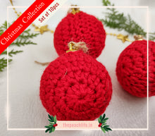 Load image into Gallery viewer, Christmas Ball Red (Set of 10 pieces)