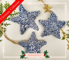 Load image into Gallery viewer, Christmas Stars- Blue (Set of 10 pieces)
