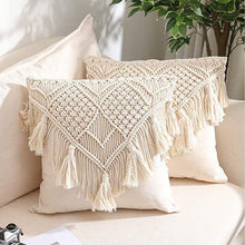 Load image into Gallery viewer, Macrame Cushion Cover (Set of 2)- Tassel