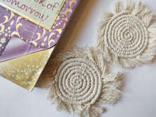 Load image into Gallery viewer, Macrame Coasters- Round (Set of 4)
