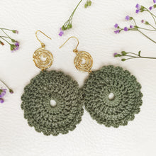 Load image into Gallery viewer, Crochet Earrings- Olive