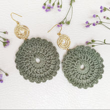 Load image into Gallery viewer, Crochet Earrings- Olive