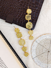 Load image into Gallery viewer, Raw Stone Dangler Earrings- Citrine (November)