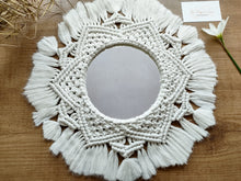 Load image into Gallery viewer, Macrame Mirror- Mandala Design