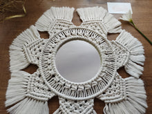 Load image into Gallery viewer, Macrame Mirror- Boho Flower
