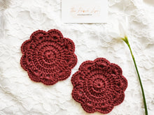 Load image into Gallery viewer, Floral Crochet Coasters