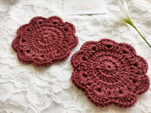 Load image into Gallery viewer, Floral Crochet Coasters