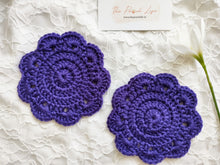 Load image into Gallery viewer, Floral Crochet Coasters