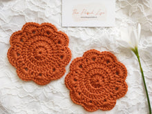 Load image into Gallery viewer, Floral Crochet Coasters