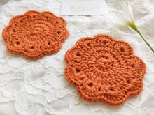 Load image into Gallery viewer, Floral Crochet Coasters