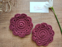 Load image into Gallery viewer, Floral Crochet Coasters