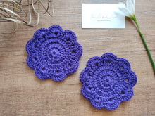 Load image into Gallery viewer, Floral Crochet Coasters