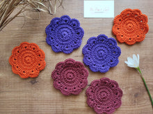 Load image into Gallery viewer, Floral Crochet Coasters