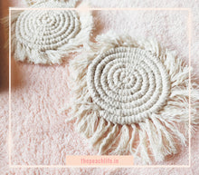 Load image into Gallery viewer, Macrame Coasters- Round (Set of 4)