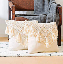 Load image into Gallery viewer, Macrame Cushion Cover (Set of 2)- Tassel
