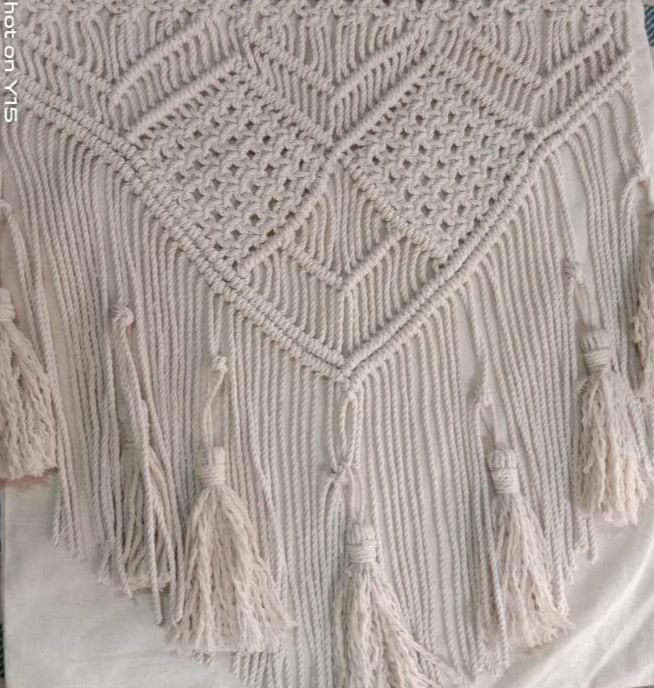 Macrame Cushion Cover (Set of 2)- Tassel