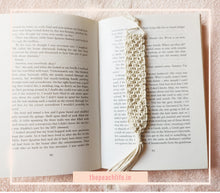 Load image into Gallery viewer, Macrame Bookmark- Netted Design
