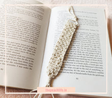 Load image into Gallery viewer, Macrame Bookmark- Netted Design
