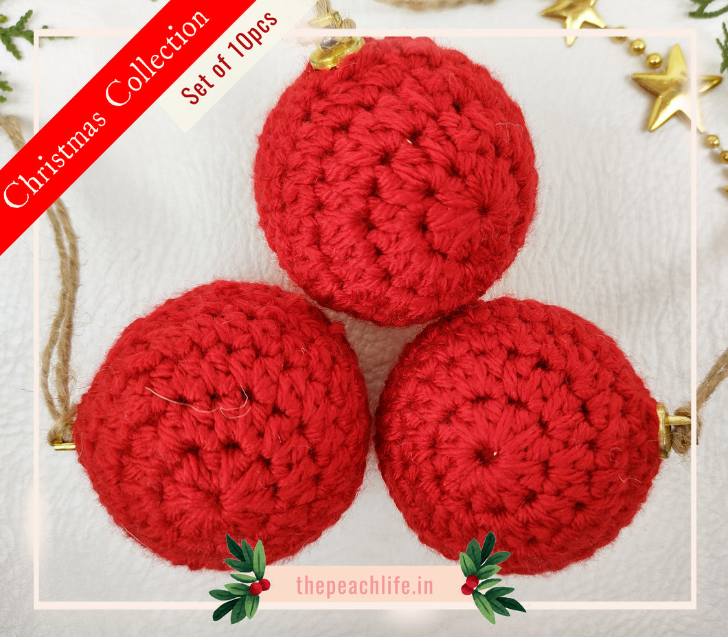 Christmas Ball Red (Set of 10 pieces)