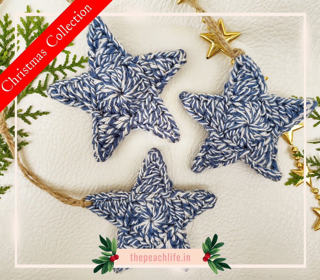Christmas Stars- Blue (Set of 10 pieces)