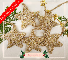 Load image into Gallery viewer, Christmas Stars- Golden (Set of 10 pieces)
