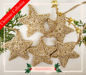 Christmas Stars- Golden (Set of 10 pieces)