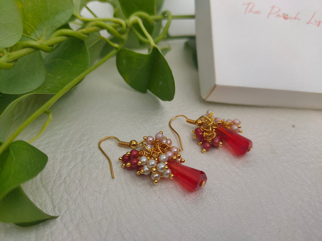 Handmade Earrings- Flaming Berries