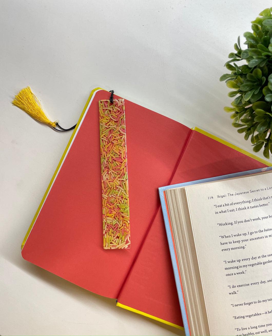 Handmade Resin Bookmark - Birthday Sprinkles