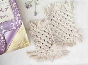 Macrame Coasters Set - Square