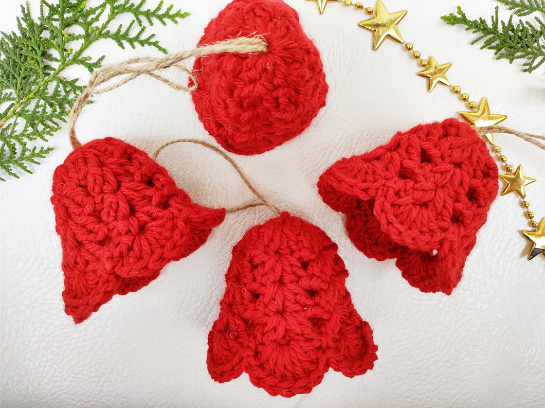 Christmas Bell- Red (Set of 10 pieces)