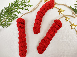 Christmas Curly Cues- Red (Set of 10 pieces)