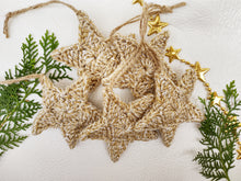 Load image into Gallery viewer, Christmas Stars- Golden (Set of 10 pieces)
