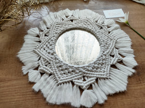 Macrame Mirror- Mandala Design