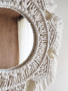 Macrame Mirror- Boho Flower