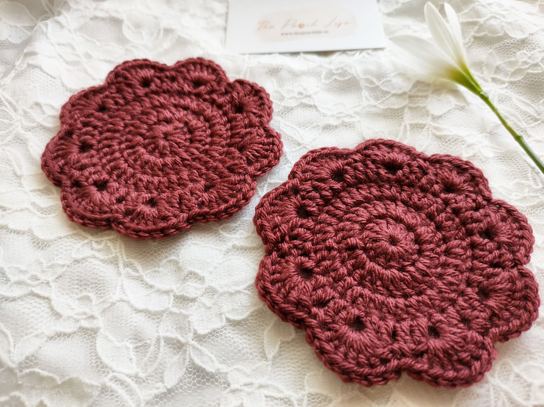 Floral Crochet Coasters