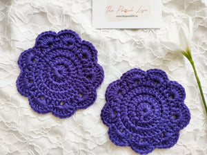 Floral Crochet Coasters