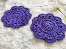 Load image into Gallery viewer, Floral Crochet Coasters
