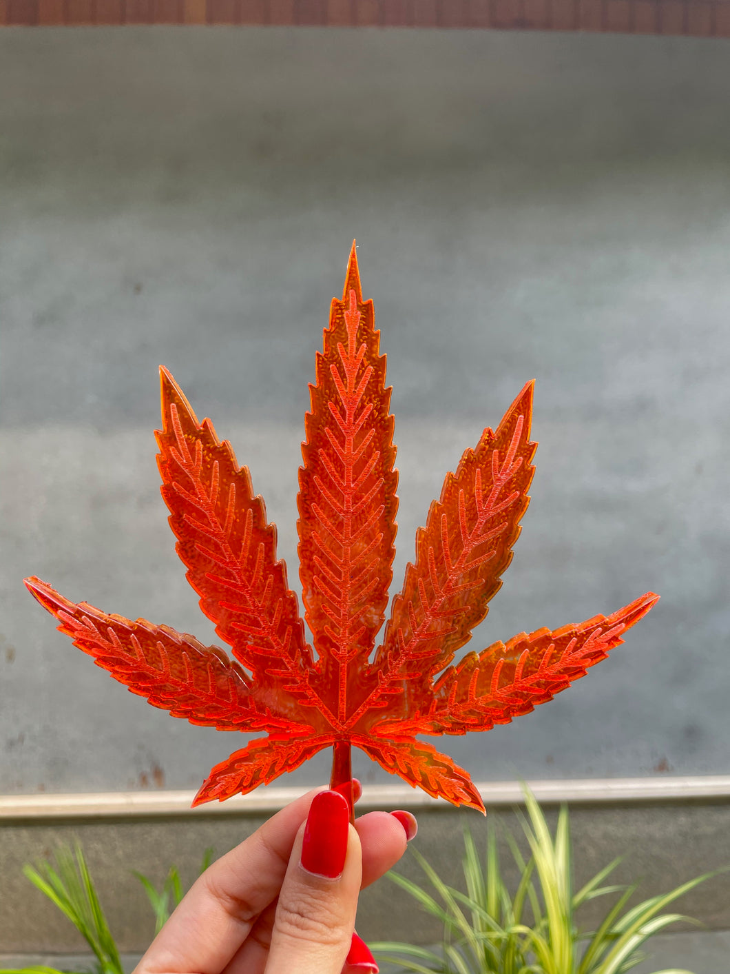 Leaf Coasters- Rustic Orange