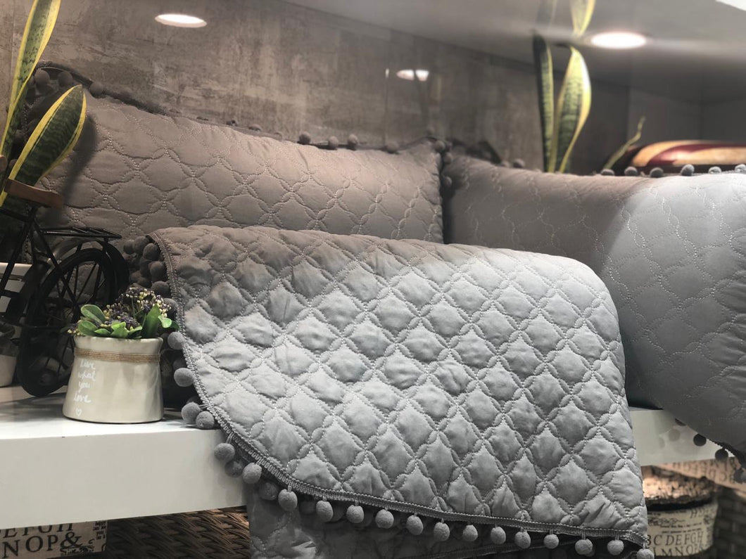 Bubble Bedding Set- Sky Grey
