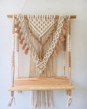 Load image into Gallery viewer, Macrame Floating Shelf
